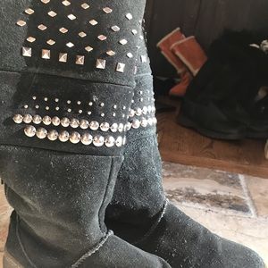 Black studded boots